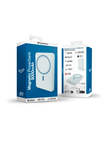 PowerBank Magnética Energy Sistem Magnetic 5000 mAh Sky 15 W