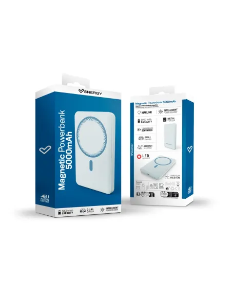 PowerBank Magnética Energy Sistem Magnetic 5000 mAh Sky 15 W