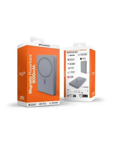 Powerbank magnética Energy Sistem Magnetic 5000 mAh Graphite