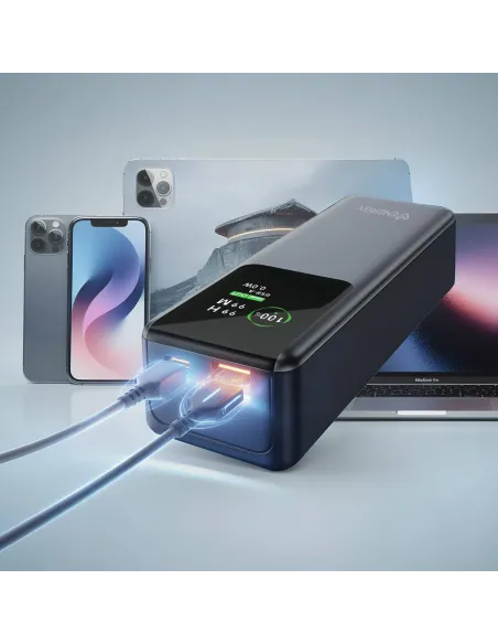 Energy Sistem Display Powerbank Pro 20000 mAh Graphite 100 W