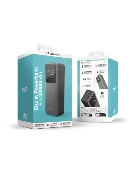 Energy Sistem Display Powerbank Pro 20000 mAh Graphite 100 W