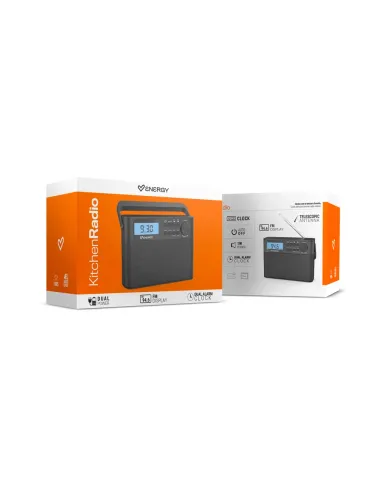 Energy Sistem Kitchen Radio FM con reloj y dos alarmas