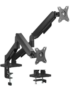 Iggual SPMP02 Soporte Brazo Inclinable/Giratorio para 2 Monitores 17" a 32" VESA 100x100 Máx 8Kg-AISATV0470