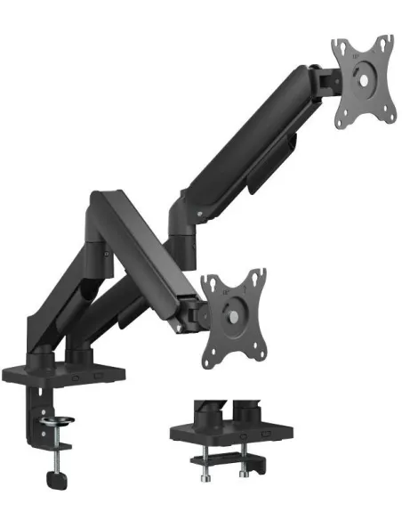 Iggual SPMP02 Soporte Brazo Inclinable/Giratorio para 2 Monitores 17" a 32" VESA 100x100 Máx 8Kg