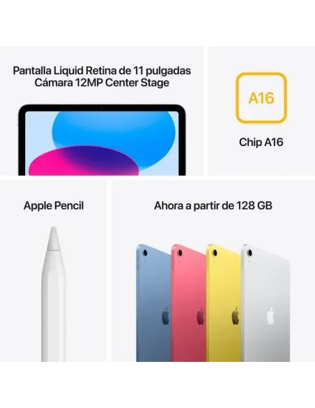 Apple iPad 2025 11" WiFi 128GB Azul: tablet A16 para estudio