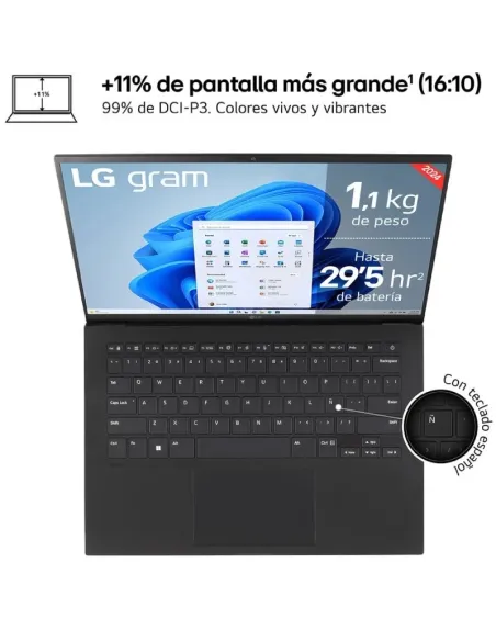 Portatil Ultrabook LG Gram 14ZB90S-G.AA55BN de 1.12Kg