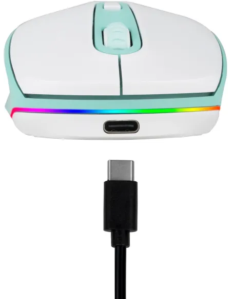 NGS SMOGMINT-RB Ratón Inalámbrico Ambidiestro 2400 DPI  Blanco/Verde