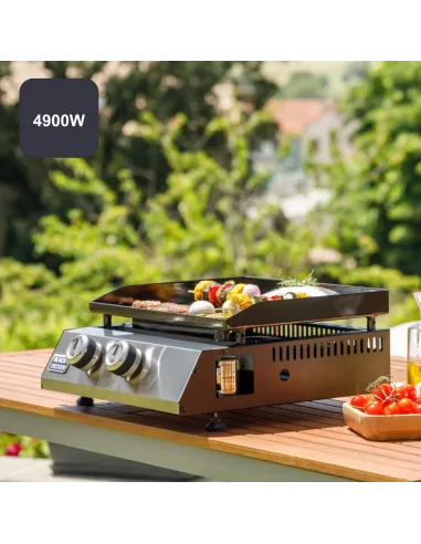 Black+Decker BXOP4900E plancha de gas con 2 quemadores 4900W