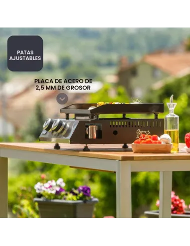 Black+Decker BXOP4900E plancha de gas con 2 quemadores 4900W
