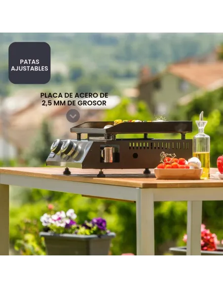 Black+Decker BXOP4900E plancha de gas con 2 quemadores 4900W