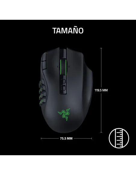 Razer Naga V3 Pro: ratón MMO modular inalámbrico, 23 botones