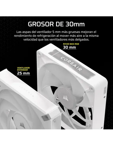 Ventilador Corsair iCUE LINK RX120 II RGB 120mm PWM Blanco