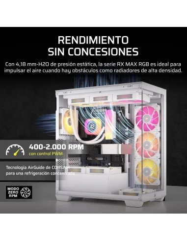 Ventilador Corsair iCUE LINK RX120 II RGB 120mm PWM Blanco