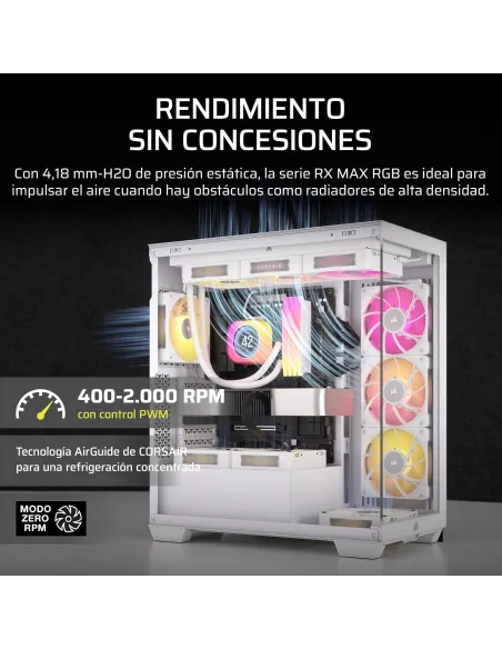 Ventilador Corsair iCUE LINK RX120 II RGB 120mm PWM Blanco
