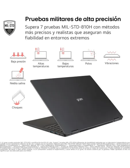 LG gram 14Z90U-G.AU85BN, portátil 14 pulgadas ligero con IA