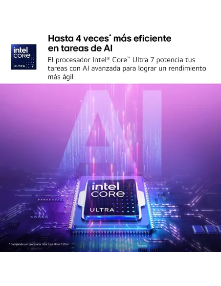 LG gram 14Z90U-G.AU85BN, portátil 14 pulgadas ligero con IA