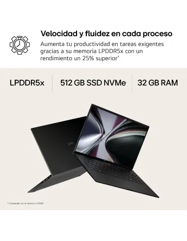 LG gram 14Z90U-G.AU85BN, portátil 14 pulgadas ligero con IA
