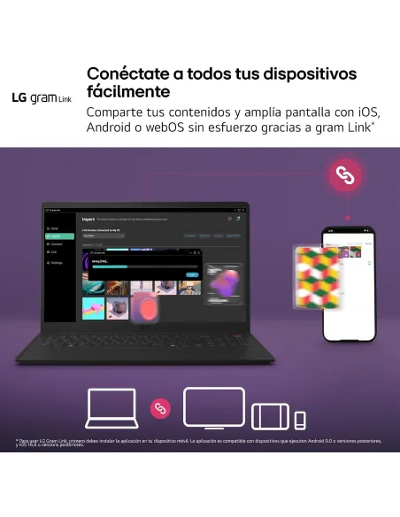 LG gram 14Z90U-G.AU85BN, portátil 14 pulgadas ligero con IA