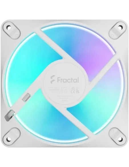 Ventilador Fractal Dynamic 3 12 PWM RGB 120 mm Blanco