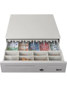 Iggual IRON-50PW Cajón Portamonedas Blanco Puro-APTACP0082