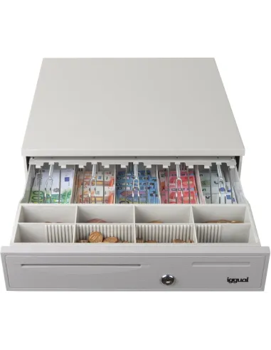 Iggual IRON-50PW Cajón Portamonedas Blanco Puro