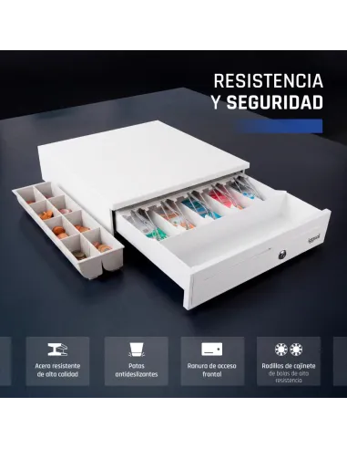 cajón portamonedas iggual IRON-50PW blanco para TPV RJ11