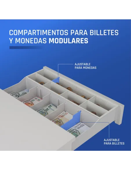 cajón portamonedas iggual IRON-50PW blanco para TPV RJ11