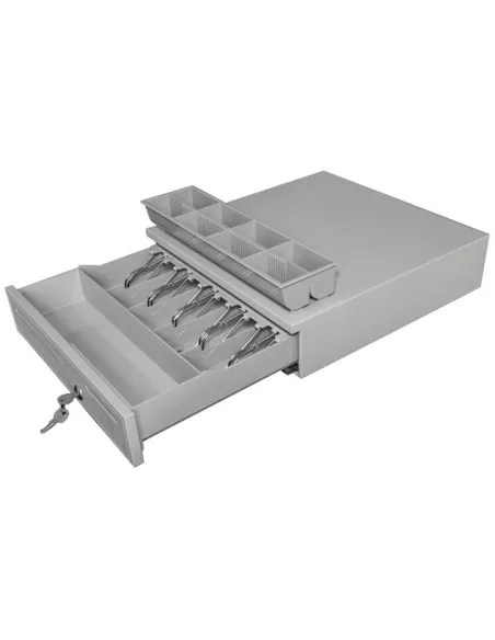 cajón portamonedas iggual IRON-50PW blanco para TPV RJ11