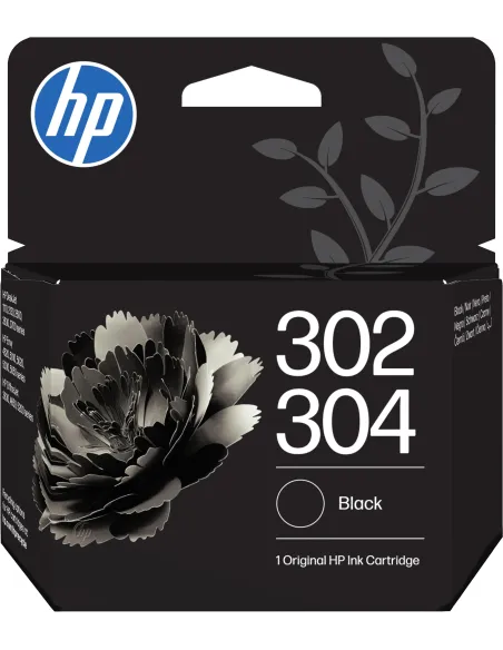 Cartucho HP 302/304 negro: tinta pigmentada, 120 páginas