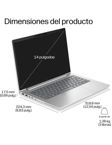 HP EliteBook 6 G2i DU1D5ET: portátil 14" con Wi-Fi 7 y 16 GB