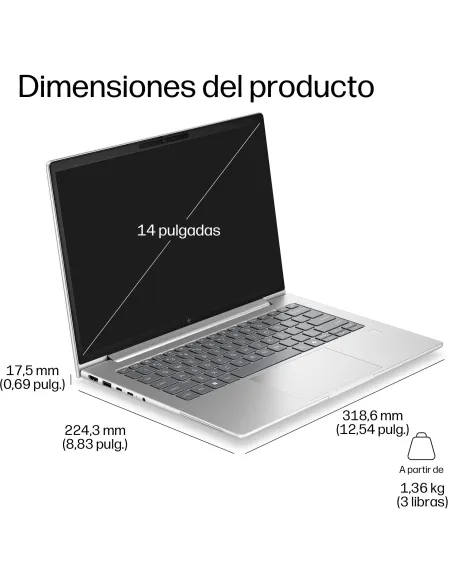 HP EliteBook 6 G2i DU1D5ET: portátil 14" con Wi-Fi 7 y 16 GB