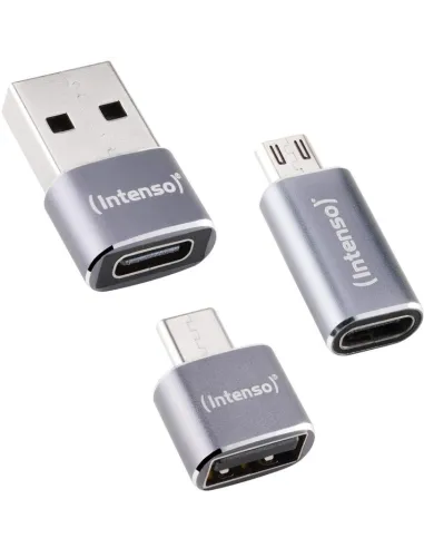 Intenso MIX480 Kit de 3 Adaptadores USB 2.0 en color gris