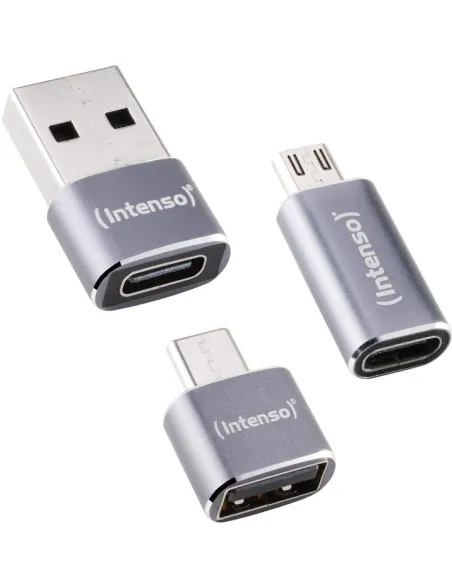 Intenso MIX480 Kit de 3 Adaptadores USB 2.0 en color gris