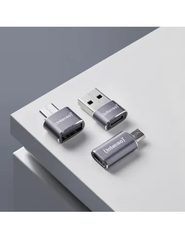 Intenso MIX480 Kit de 3 Adaptadores USB 2.0 en color gris