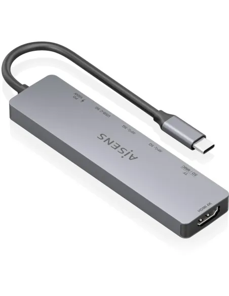 AISENS ASUC-7P048-GR: dock USB-C 7 en 1 con HDMI 4K 60 Hz