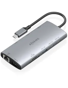 Aisens ASUC-10P050-GR Dock 10 en 1 USB-C a 1xHDMI 4K, 1xDISPLAYPORT 4K , 1xRJ45 , 2xUSB-A , 3xUSB-C , 1xSD, 1xMICRO SD-HDD66303