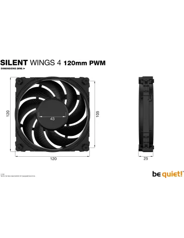 Ventilador be quiet! Silent Wings 4 120mm PWM negro para PC