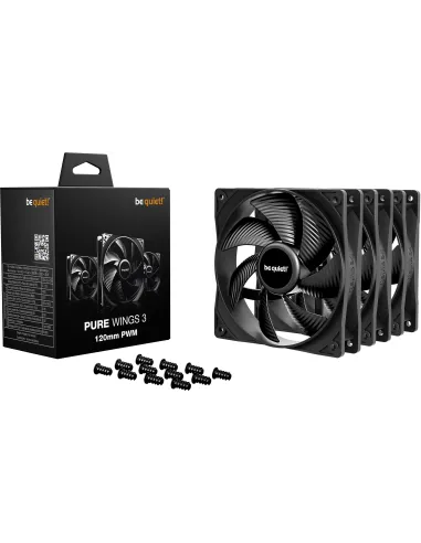 Be Quiet! Pure Wings 3 Reverse Triple Pack Negro