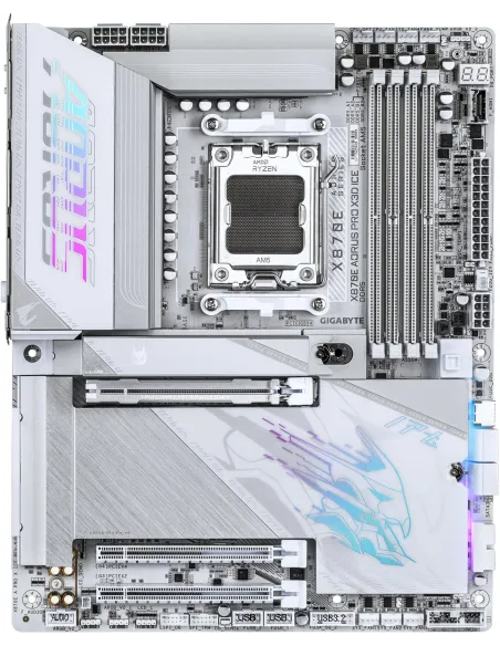 GIGABYTE X870E AORUS PRO X3D ICE | Placa base AM5 ATX DDR5