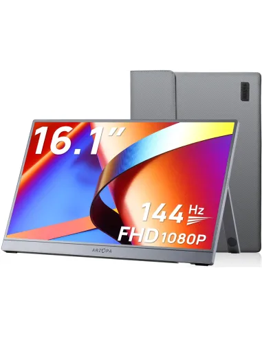 ARZOPA Z1FC con Funda Gaming IPS FHD 2x USB-C