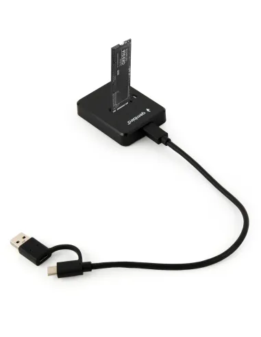 Gembird DD-U3M2 Docking Station SSD M.2 USB Type-C Negra compacta