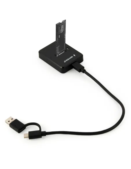 Gembird DD-U3M2 Docking Station SSD M.2 USB Type-C Negra compacta