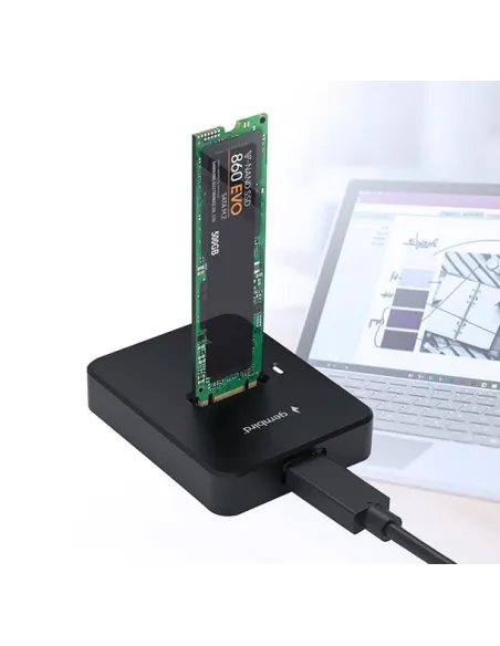 Gembird DD-U3M2: estación SSD M.2 SATA/NVMe USB-C externa