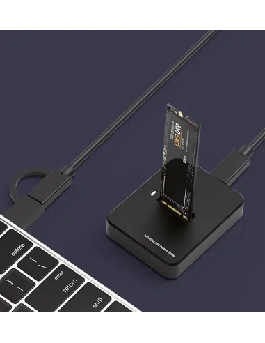 Gembird DD-U3M2: estación SSD M.2 SATA/NVMe USB-C externa