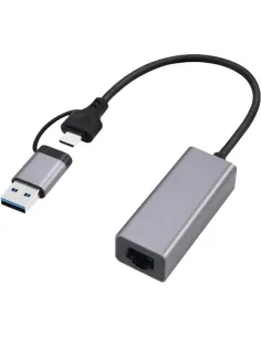 Gembird A-USB3AC-LAN-01 Adaptador USB-C a RJ45 + HUB 3X USB 3.1-AAOAUS0277