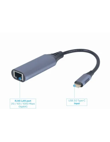 Gembird A-USB3C-LAN-01: adaptador USB-C Gigabit RJ45 LAN