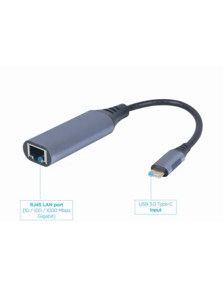 Gembird A-USB3C-LAN-01: adaptador USB-C Gigabit RJ45 LAN