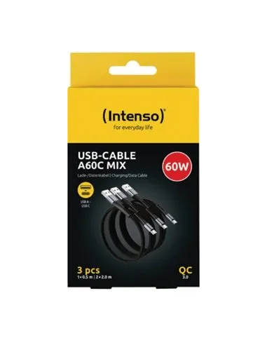 Intenso A60C Mix Pack de Cables USB-A a USB-C 50cm 2x 2 M hasta 60W