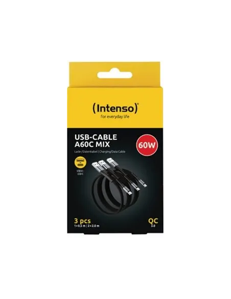 Intenso A60C Mix Pack de Cables USB-A a USB-C 50cm 2x 2 M hasta 60W