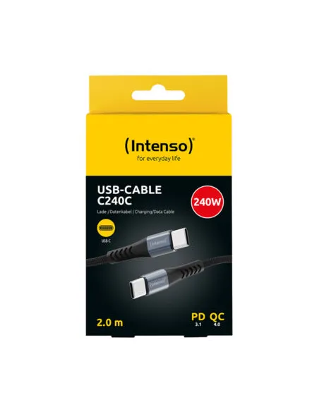Intenso C240C Cable USB-C a USB-C de 2 m hasta 240W Negro